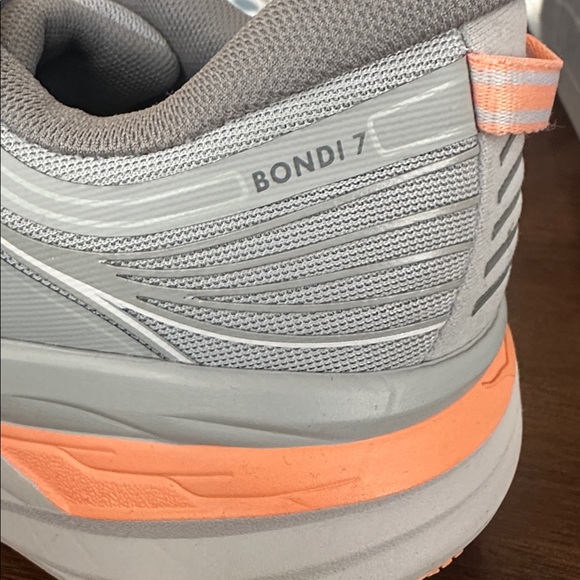 Hoka Women's Gray and Orange Athletic Shoes - Picture 4 of 7